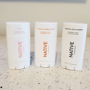 3 Full Sized Native Deodorant -In Amazing Scents
